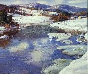 George Gardner Symons Valley Stream in Winter Spain oil painting artist